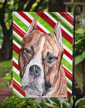 Load image into Gallery viewer, Staffordshire Bull Terrier Staffie Candy Cane Christmas Garden Flag – Decorative Outdoor Yard Flag SC9800GF