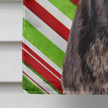 Load image into Gallery viewer, Staffordshire Bull Terrier Staffie Candy Cane Christmas Flag Canvas House Size SC9801CHF