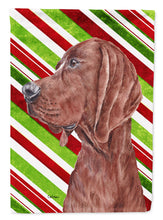 Load image into Gallery viewer, Redbone Coonhound Candy Cane Christmas Flag Canvas House Size SC9803CHF