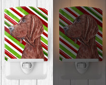 Load image into Gallery viewer, Redbone Coonhound Candy Cane Christmas Ceramic Night Light SC9803CNL