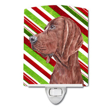Load image into Gallery viewer, Redbone Coonhound Candy Cane Christmas Ceramic Night Light SC9803CNL