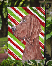 Load image into Gallery viewer, Redbone Coonhound Candy Cane Christmas Garden Flag - Outdoor Decorative Yard Flag SC9803GF