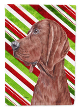 Load image into Gallery viewer, Redbone Coonhound Candy Cane Christmas Garden Flag - Outdoor Decorative Yard Flag SC9803GF