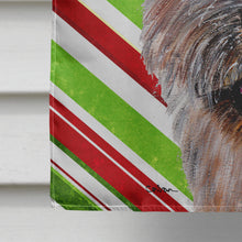 Load image into Gallery viewer, Norwich Terrier Candy Cane Christmas Flag Canvas House Size SC9806CHF