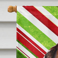 Load image into Gallery viewer, Norfolk Terrier Puppy Candy Cane Christmas Flag Canvas House Size SC9807CHF