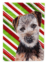 Load image into Gallery viewer, Norfolk Terrier Puppy Candy Cane Christmas Garden Flag – Decorative Outdoor Yard Flag SC9807GF