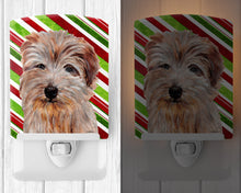 Load image into Gallery viewer, Norfolk Terrier Candy Cane Christmas Ceramic Night Light SC9808CNL