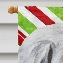 Load image into Gallery viewer, Great Pyrenees Candy Cane Christmas Flag Canvas House Size SC9810CHF