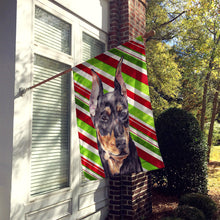 Load image into Gallery viewer, German Pinscher Candy Cane Christmas Flag Canvas House Size SC9812CHF