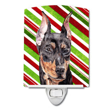 Load image into Gallery viewer, German Pinscher Candy Cane Christmas Ceramic Night Light SC9812CNL