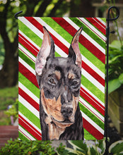 Load image into Gallery viewer, German Pinscher Candy Cane Christmas Garden Flag - Outdoor Decorative Yard Flag