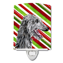 Load image into Gallery viewer, Scottish Deerhound Candy Cane Christmas Ceramic Night Light SC9813CNL