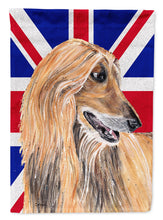 Load image into Gallery viewer, Afghan Hound with English Union Jack British Flag Flag Canvas House Size SC9814CHF