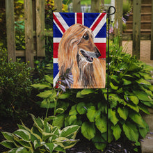 Load image into Gallery viewer, Afghan Hound with English Union Jack British Flag Garden Flag - Outdoor Decorative Yard Flag