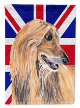 Load image into Gallery viewer, Afghan Hound with English Union Jack British Flag Garden Flag - Outdoor Decorative Yard Flag