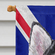 Load image into Gallery viewer, Alaskan Malamute with English Union Jack British Flag Flag Canvas House Size SC9815CHF