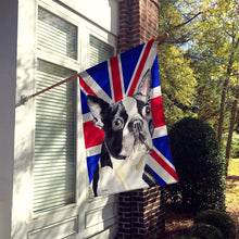 Load image into Gallery viewer, Boston Terrier with English Union Jack British Flag Flag Canvas House Size SC9816CHF
