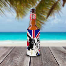 Load image into Gallery viewer, Boston Terrier with English Union Jack British Flag Slim Can Hugger – Fun &amp; Functional Drink Coolers SC9816MUK
