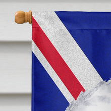 Load image into Gallery viewer, Bichon Frise with English Union Jack British Flag Flag Canvas House Size SC9818CHF