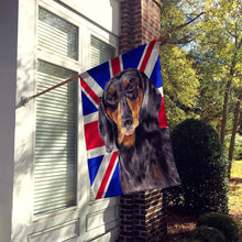 Load image into Gallery viewer, Dachshund with English Union Jack British Flag Flag Canvas House Size SC9820CHF