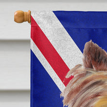 Load image into Gallery viewer, Yorkie with English Union Jack British Flag Flag Canvas House Size SC9822CHF