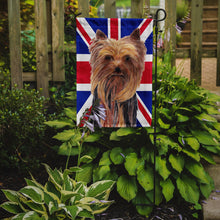Load image into Gallery viewer, Yorkie with English Union Jack British Flag Garden Flag - Outdoor Decorative Yard Flag SC9822GF