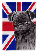 Load image into Gallery viewer, Pug with English Union Jack British Flag Flag Canvas House Size SC9823CHF
