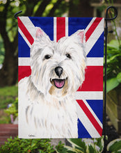 Load image into Gallery viewer, Westie with English Union Jack British Flag Garden Flag - Outdoor Decorative Yard Flag SC9827GF