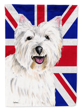 Load image into Gallery viewer, Westie with English Union Jack British Flag Garden Flag - Outdoor Decorative Yard Flag SC9827GF