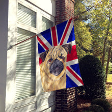 Load image into Gallery viewer, Pug with English Union Jack British Flag Flag Canvas House Size SC9828CHF