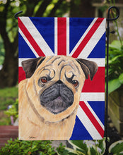 Load image into Gallery viewer, Pug with English Union Jack British Flag Garden Flag – Decorative Outdoor Yard Flag SC9828GF