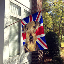 Load image into Gallery viewer, Airedale with English Union Jack British Flag Flag Canvas House Size SC9830CHF