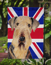 Load image into Gallery viewer, Airedale with English Union Jack British Flag Garden Flag - Outdoor Decorative Yard Flag