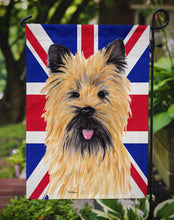 Load image into Gallery viewer, Cairn Terrier with English Union Jack British Flag Garden Flag - Outdoor Decorative Yard Flag