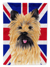 Load image into Gallery viewer, Cairn Terrier with English Union Jack British Flag Garden Flag - Outdoor Decorative Yard Flag