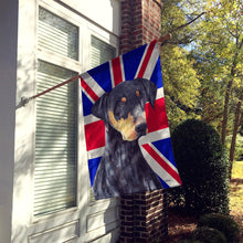 Load image into Gallery viewer, Doberman with English Union Jack British Flag Flag Canvas House Size SC9834CHF