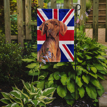 Load image into Gallery viewer, Vizsla with English Union Jack British Flag Garden Flag - Outdoor Decorative Yard Flag SC9835GF