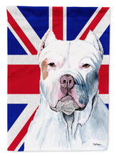 Load image into Gallery viewer, Pit Bull with English Union Jack British Flag Flag Canvas House Size SC9838CHF