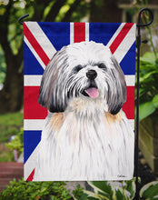 Load image into Gallery viewer, Shih Tzu with English Union Jack British Flag Garden Flag - Outdoor Decorative Yard Flag