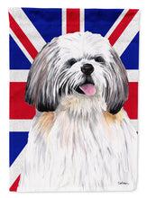 Load image into Gallery viewer, Shih Tzu with English Union Jack British Flag Garden Flag - Outdoor Decorative Yard Flag