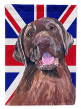 Load image into Gallery viewer, Labrador with English Union Jack British Flag Flag Canvas House Size SC9841CHF