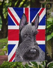 Load image into Gallery viewer, Scottish Terrier with English Union Jack British Flag Garden Flag - Outdoor Decorative Yard Flag SC9843GF