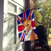 Load image into Gallery viewer, Basenji with English Union Jack British Flag Flag Canvas House Size SC9844CHF