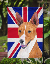 Load image into Gallery viewer, Basenji with English Union Jack British Flag Garden Flag - Outdoor Decorative Yard Flag SC9844GF