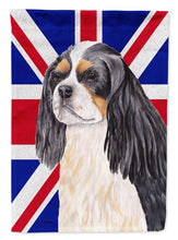 Load image into Gallery viewer, Cavalier Spaniel with English Union Jack British Flag Garden Flag - Outdoor Decorative Yard Flag