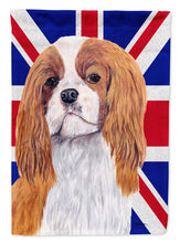 Load image into Gallery viewer, Cavalier Spaniel with English Union Jack British Flag Garden Flag - Outdoor Decorative Yard Flag SC9851GF