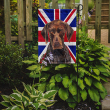 Load image into Gallery viewer, German Shorthaired Pointer with English Union Jack British Flag Garden Flag - Outdoor Decorative Yard Flag SC9852GF