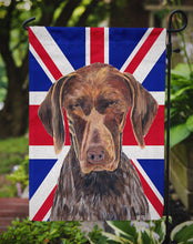 Load image into Gallery viewer, German Shorthaired Pointer with English Union Jack British Flag Garden Flag - Outdoor Decorative Yard Flag SC9852GF