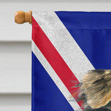Load image into Gallery viewer, Australian Shepherd with English Union Jack British Flag Flag Canvas House Size SC9854CHF