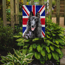 Load image into Gallery viewer, Belgian Sheepdog with English Union Jack British Flag Garden Flag - Outdoor Decorative Yard Flag SC9855GF